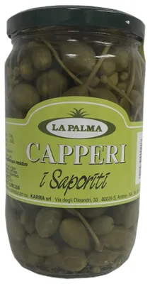 Image de Câpres avec leurs tiges, marque Saporiti, 720 g, origine : La Palma