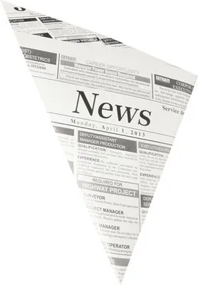 Produktbild von 500x Spitztüten Pergamentersatz fettdicht 19x19x27cm 125gr. Zeitungspapier