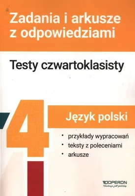 Productafbeelding van Testy czwartoklasisty Jezyk polski Zadania i arkusze z odpowiedziami