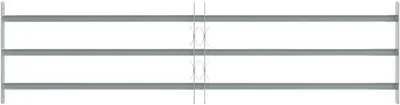 Produktbild von Verstellbares Fenstergitter 1000-1500 mm mit 3 Querstäben aus verzinktem Stahl – Sicherheitsgitter für Fenster, inklusive Montagezubehör