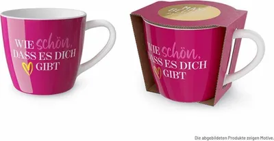 Produktbild von LaVida Maxibecher, Kaffeetasse, 400 ml, "Wie schön, dass es dich gibt"
