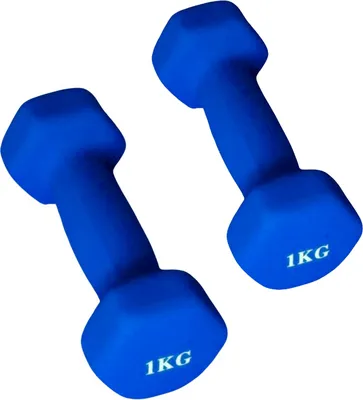 Image de Haltère court 1 kg X-sport-bleu 2 pièces