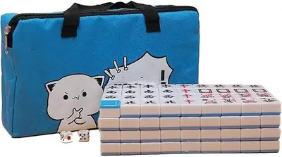 Imagen del producto de Mahjong: Juego chino de Mahjong. Set completo de Mahjong (30x22x14 mm). Juego fácil de entender