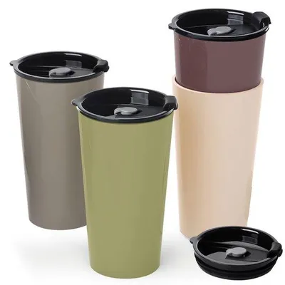 Obrázok produktu pre Cestovný pohár 600 ml, odolný plastový termopohár, nepretekajúci, na cesty
