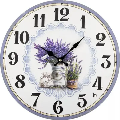 Immagine prodotto di Lowell 21566, Orologio da parete, Rotondo, Lavanda, MDF, Fibra di vetro a media densità (MDF)