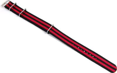 Produktbild von Outdoorband Textil | Outdoor Durchzugsband schwarz/rot 20868S, Stegbreite:20mm