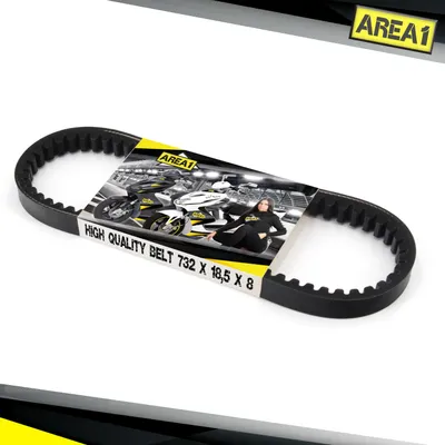 Produktbild von Area1 Ersatz Keilriemen 732x18,5x8 kompatibel mit Motor (KURZ) kompatibel mit Zip, kompatibel mit ET2 ET4 LX50 LXV S (50-100ccm 2T/4T)