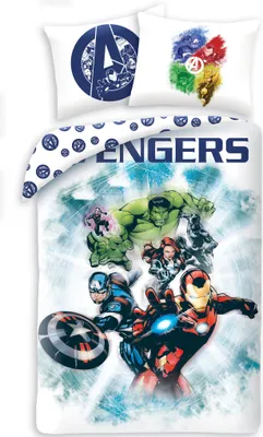 Produktbild von Kinderzimmer-Set Avengers 01BL, 140 x 200 cm, 70 x 90 cm