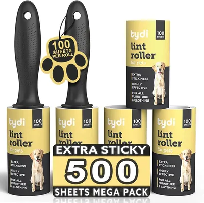 Imagen del producto de Rodillos de repuesto para quitapelusas, 500 hojas, 2 unidades, para eliminar pelos de mascotas
