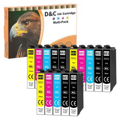 Produktbild von DC 15x Druckerpatronen Ersatz für Epson 603XL Patronen Kompatibel mit Epson Expression Home XP-2100 XP-2150 XP-3100 XP-4105  XP-4150 Workforce WF-2850