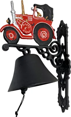 Produktbild von Wandglocke Türglocke Glocke Gusseisen Traktor Dekoration Eisen Antik-Stil 36cm