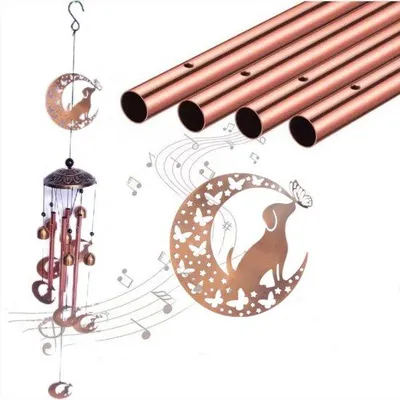 Immagine prodotto di Campanella eolica in ottone antico per il cortile (Luna)