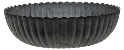 Produktbild von Pflanzgefäß Ø 30x9cm rund Kunststoff anthrazit gewischt Pflanzschale Blumentopf Deko