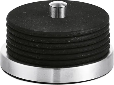 Produktbild von ZELLER PRESENT Glas-Untersetzer Edelstahl / Silikon 6cm Ø10cm schwarz 7teilig