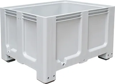 Produktbild von Palettenbox mit 4 Füßen, LxBxH 1200x1000x760 mm, grau