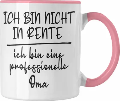 Produktbild von Trendation - Professioneller Oma Geschenk Rente Geschenkidee Tasse Grossvater (Rosa)