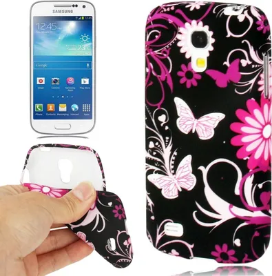 Produktbild von Schutzhülle TPU Case für Handy Samsung Galaxy S4 mini i9190 Schmetterling/Blume