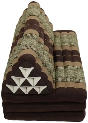 Produktbild von Fine Asianliving Thai Cushion Three-fold 80x190cm Triangle Cushion XXXL 8 Roll Seat Thai Kissen Meditation Matte Matratze Kapok 301-N14