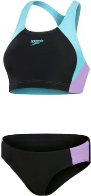 Produktbild von SPEEDO COLBL SPL MBK 2PC AF BLACK/PURPLE Bikini Damen schwarz 40