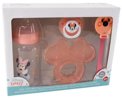Obrázek produktu pro Disney Baby Mickey nebo Minnie Mouse sada s kousátkem a lahvičkou