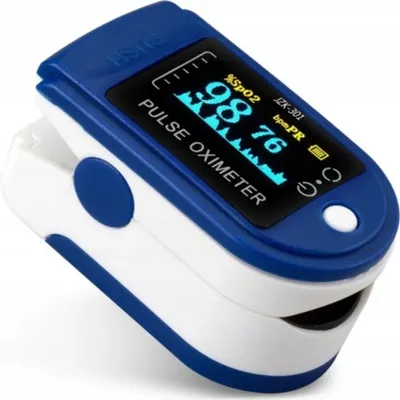 Produktbild von Berührungslose Temperatur, IR-Thermometer, Körper, schnelle Messung, digitales Fieber-Thermometer oder tragbares Fingerspitzen-Blutsauerstoff-Oximeter.Farbe:Blue