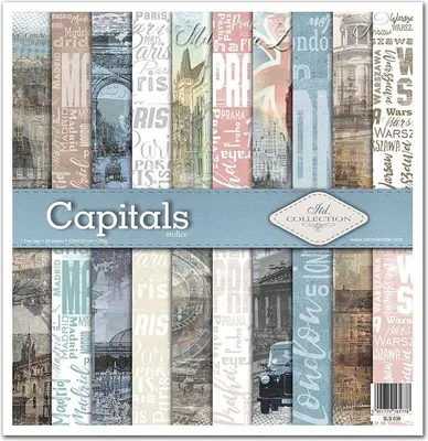 Produktbild von Scrapbooking-Papier Set 30×30 cm – SLS-030 Capitals – ITD Collection
