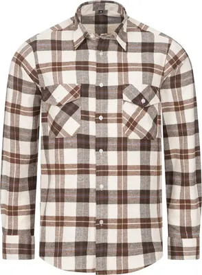 Produktbild von Flanellhemd Karohemd Holzfäller Arbeitshemd Flanell Hemd Baumwolle Gr. S-4XL NEU beige/braun/blau kariert M
