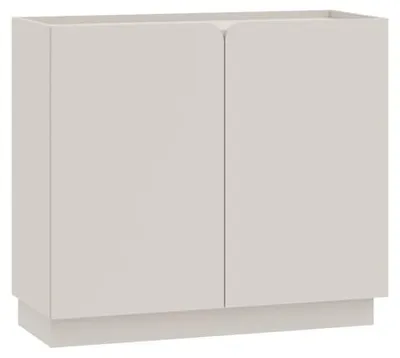 Obrázek produktu pro Komoda se dvěma dvířky a čtyřmi policemi, materiál: kašmír, rozměry: 90 x 40 x 85,5 cm