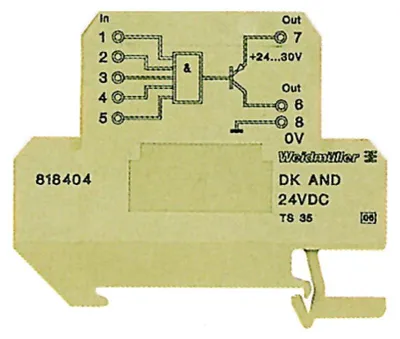 Obrázek produktu pro Weidmüller DK AND 35 24VDC, IP20, 0 - 50 °C, 12 mm, 65 mm, 57 mm, 22,2 g