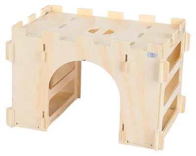 Produktbild von Holzhaus für Kleintiere mit Heuraufe