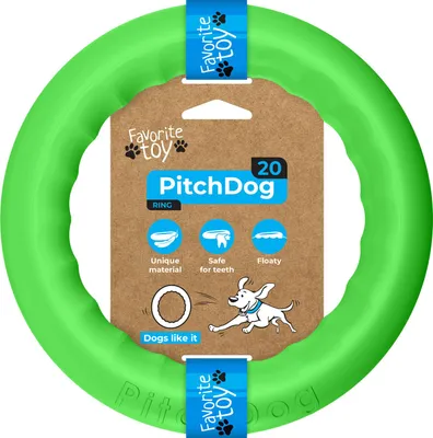 Produktbild von PitchDog – Spielring für Hunde, 20 cm, hellgrün