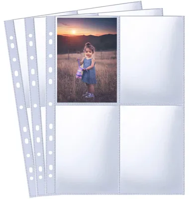 Produktbild von 30 Stück A4 Fotohüllen mit 240 Fächern, Doppelseitige Nachfüllung für Fotoalben