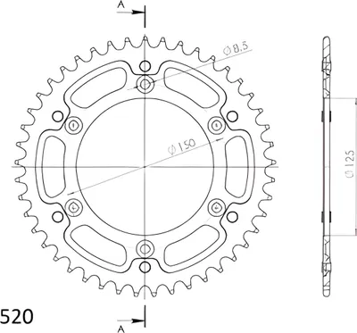 Produktbild von Kettenrad SUPERSPROX RST-990:46-ORG