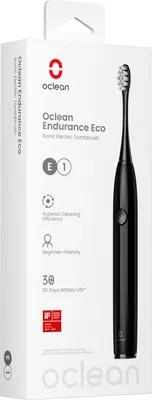 Produktbild von Oclean Endurance, Erwachsener, Schallzahnbürste, Schwarz, 72000 Bewegungen pro Minute, 2 min, Schwarz