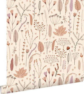 Obrázek produktu pro ESTAhome tapeta polní květiny béžová, terakota a fialová 50 x 900 cm