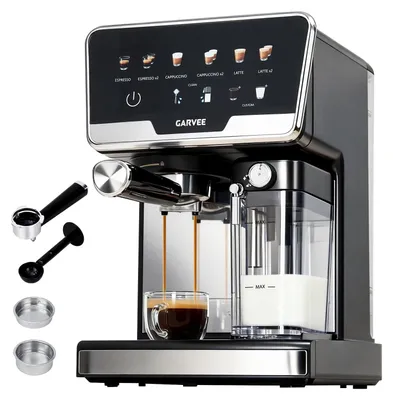 Espressomaschine 20 Bar, Doppelboiler, 1450 W, 2 l Tank, 6 Programme