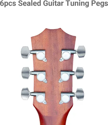 Obrázok produktu pre ZJchao Elektrická akustická gitara String Tuners 6pcs Sealed 3L3R Tuners Machine Knobs for Musicians Set Set for Musicians (GOLD)
