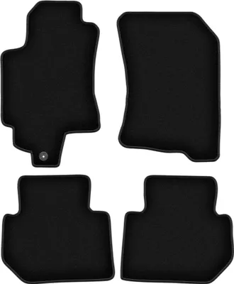 Obrázek produktu pro Velurové autokoberce na míru pro Subaru B9 Tribeca (2009-2009, SUV) černé, sada 4 ks, s úchyty