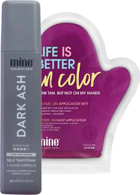 Zdjęcie produktu dla MineTan Dark Ash Pianka Samoopalająca + Rękawica
