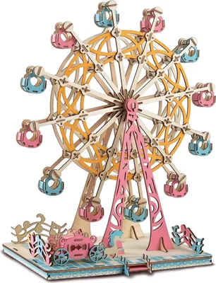 Immagine prodotto di Woodcraft Puzzle 3D Ruota Panoramica Pastello