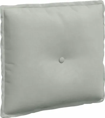 Image de vidaXL Coussin dorsal gris clair 50 x 45 cm Tissu velours côtelé