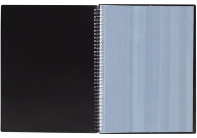 Produktbild von Spiralsichtbuch mit 40 Hüllen A4 PP blickdicht schwarz