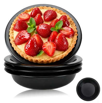 4 Mini-Kuchenformen 13 cm antihaftbeschichtet Kohlenstoffstahl