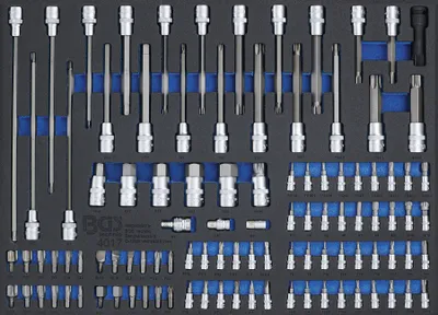 Produktbild von BGS 4017 3/3 Werkstattwageneinlage: Bits und Biteinsätze, 104-tlg.