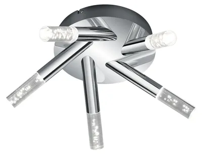 Produktbild von Trio Leuchten LED Deckenleuchte Bolsa 682410506, Metall chrom, 5x 3.1 Watt