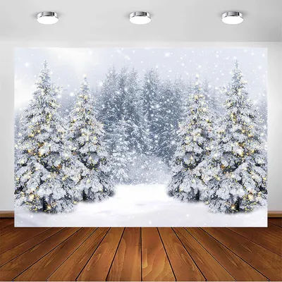 Produktbild von Fotobehang Weihnachtswinterlandschaft, Baumwolle, 210x150 cm, für Fotosessions