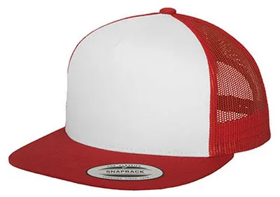 Immagine prodotto di Flexfit - Cappellino da camionista "YP Classics" TN1391 (taglia unica) (rosso/bianco)
