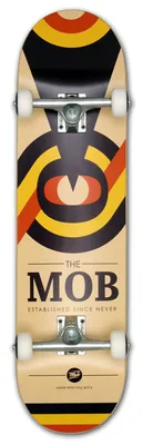 Produktbild von MOB Skateboard Eyechart 8.25 Complete - Komplettboard 32 x 8.25 Zoll - fertig montiert - Anfänger und Profi Skateboard - Auge