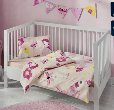 Produktbild von Kinder Bettwäsche Bettbezug für Kinderbett, 100 x 140 cm 100% Baumwolle Rosa