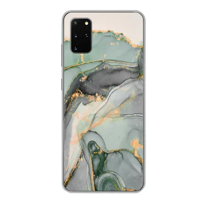 Produktbild von MuchoWow® Handyhülle Schutzhülle Hülle für Samsung Galaxy S20 Plus Gold - Marmor - Grün - Luxus - Glitzer - Marmoroptik Silikon Softcase Handy Hülle - Hartschale